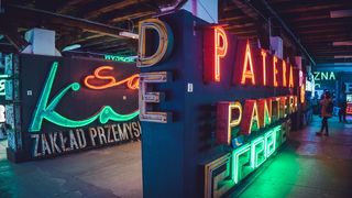 波兰、华沙、灯光、霓虹灯、颜色、颜色、博物馆