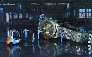 厂房，工业厂房，微型人物，叉车，工匠，工业，团队，老厂房