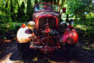 Old Fire，消防车，Vintage，车辆，Old Fire卡车，Vintage，车辆，消防车，Old