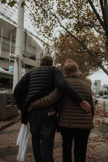 复古，复古，美学，垃圾，街道，人，爱，后视图