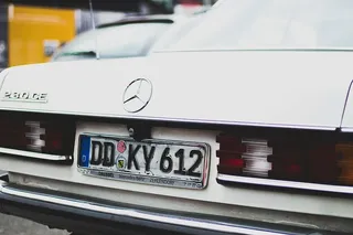 白色，梅赛德斯-奔驰轿车，daytie，复古，汽车，车牌，号码，旅行