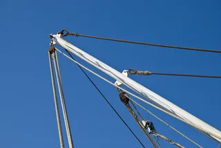 直接，绳索，船，帆船，港口，钢铁，风，码头