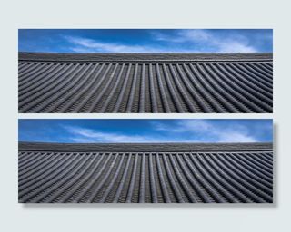 低角度摄影，屋顶，白色，云，蓝色，天空，屋顶瓦，大韩民国