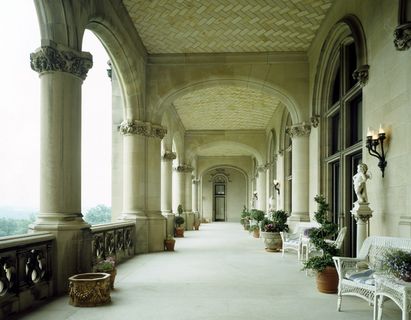 走廊、阳台、豪宅、庄园、住宅、住宅、地标、比尔特摩尔的摄影