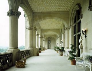 走廊、阳台、豪宅、庄园、住宅、住宅、地标、比尔特摩尔的摄影