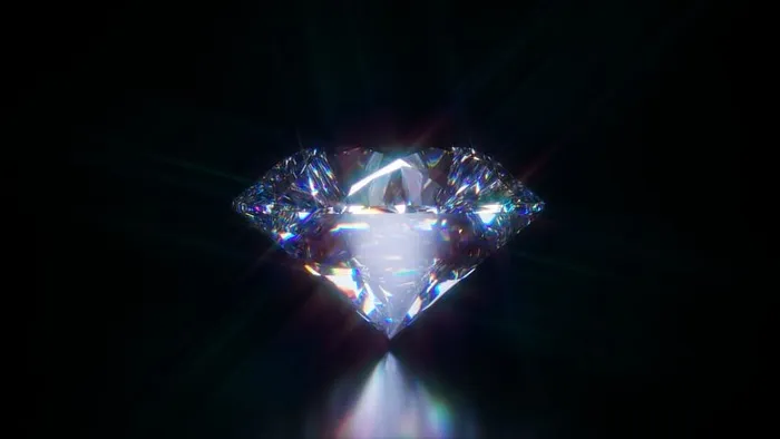 浅、聚焦、白色、宝石、特写、照片、钻石、圆形明亮切割