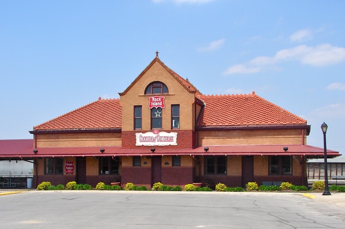 火车站，大西洋，爱荷华州，芝加哥，建筑，房屋，正面，建筑
