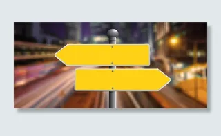 选择性，聚焦摄影，两个，黄色，箭头标志，目录，路标，盾牌