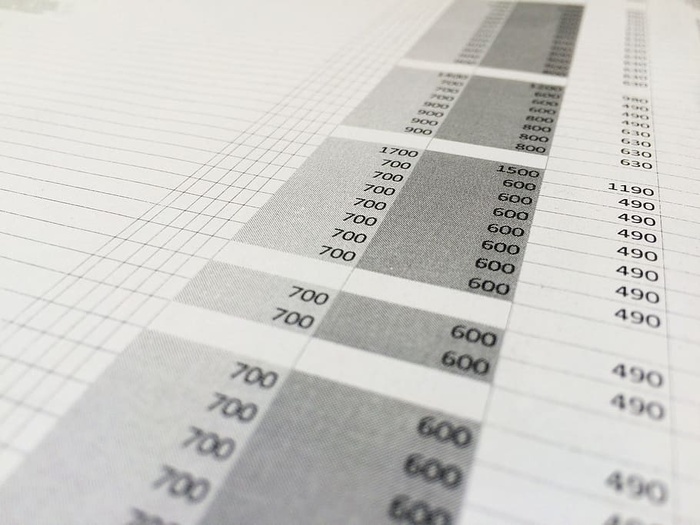 表格、数字、数字、excel、价目表、行、列、纸张