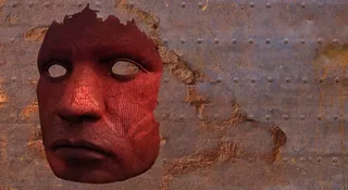 面具插图，面具，令人毛骨悚然，怪异，男人，背景，纹理，背景