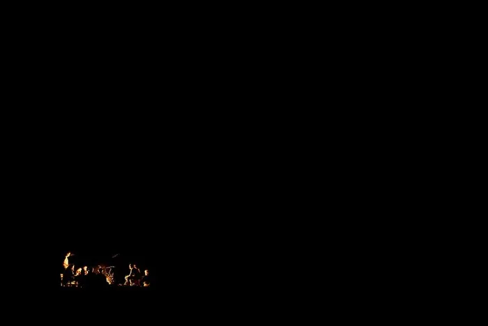 无标题，黑暗，夜晚，篝火，野餐，火焰，光明，人们