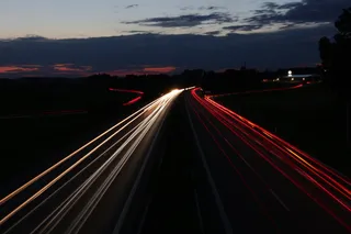 高速公路、时间曝光、日落、长曝光、照明、运动、速度、光迹