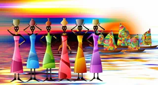 快乐，色彩，庆祝，欢乐，人类，非洲，多彩，舞蹈