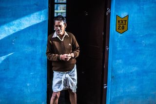 印度，ooty，老人，山，蓝色，思考，一个人，沟通