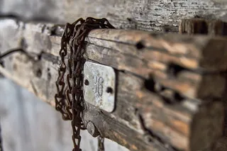 复古，作品，墙壁，垃圾，古董，盘子，链条，木材