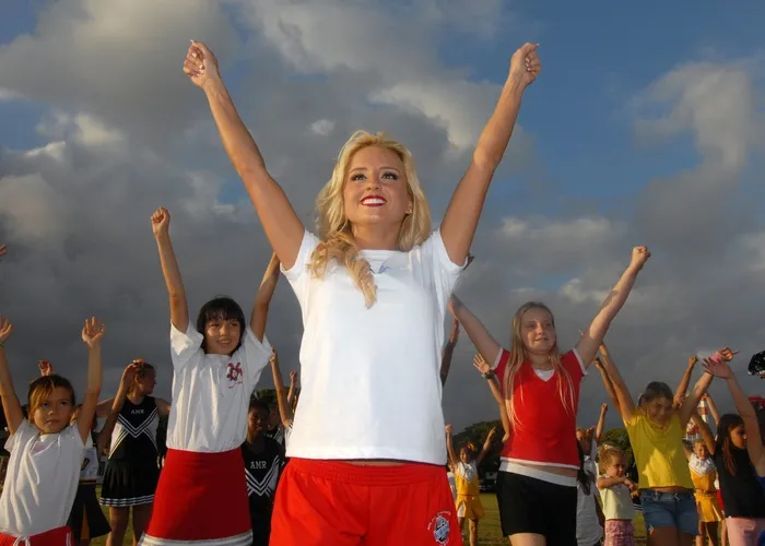 小组，人，举起手来，一起，啦啦队，教学，孩子们