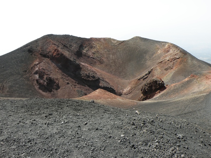 火山口、火山、埃特纳、火山灰、熔渣、天空、风景-自然、山脉