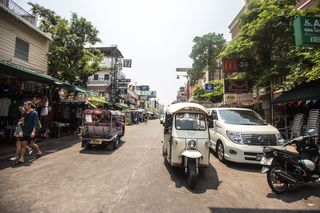 曼谷，koh sahn路，koh sahn，koh san，街，亚洲，泰国，东南亚