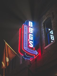 BBGS酒吧厨房运动霓虹灯标牌