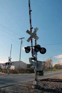 特拉华和哈德逊铁路在纽约格伦维尔的十字路口。 特拉华和哈德逊铁路在纽约格伦维尔的十字路口。