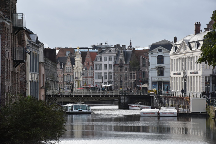 gent，channel，比利时，river，building，tourism，city，flanders
