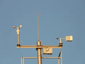 特写摄影、有线、电子、设备、气象站、风速计、天气观测、气象学