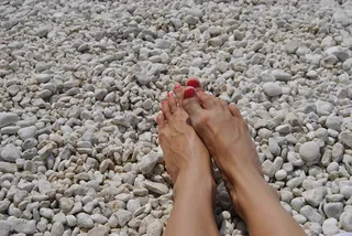 脚，假期，假日，放松，女人，脚趾甲，菜鸟图库，身体部位