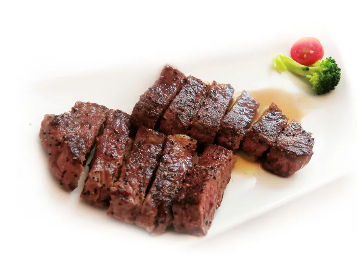 盘子，烤，肉，牛排骨，牛排，牛肉，葡萄酒鸭胸脯，鸭子