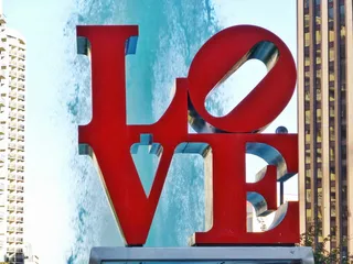 费城，美国，爱情公园，红色，宾夕法尼亚州，美国，阿莫尔，旅游