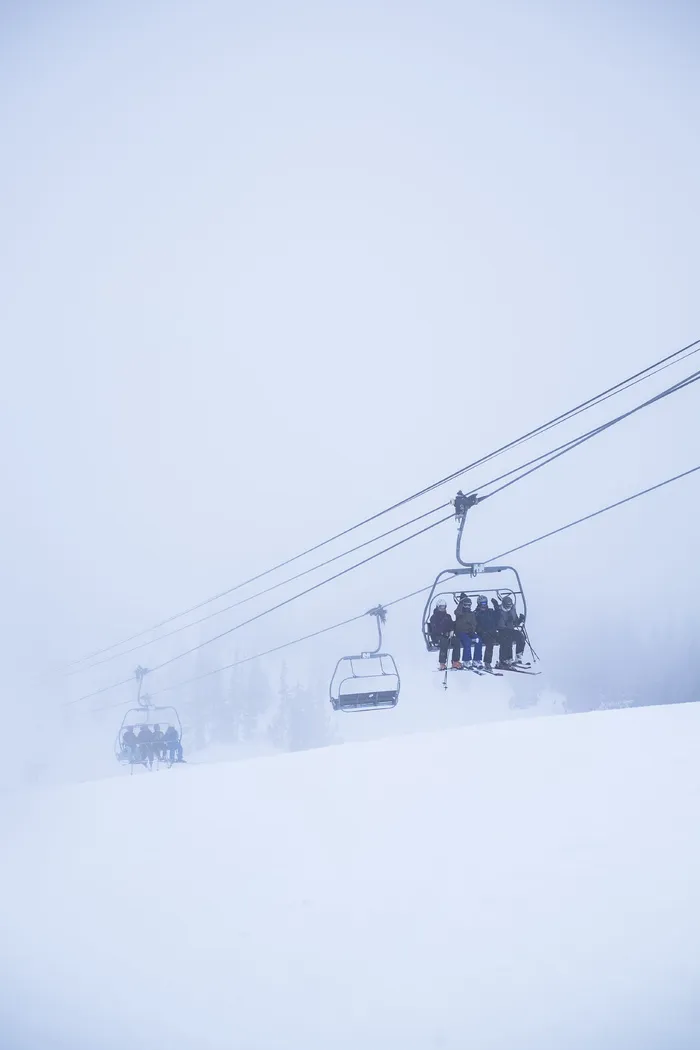 加拿大、whistler、chairlift、滑雪、自然、户外、雪、低温