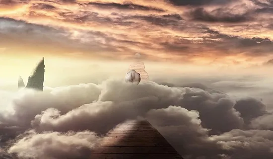 海，云，金字塔，木桥，大象，山峰，云的形成，幻想