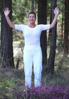 气功，平静，气功，灵性，蕨类植物，公园，冥想，冥想