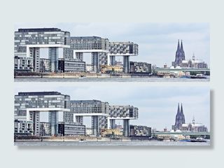 展示建筑物的人