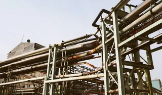 工厂、爬*、废气、陈旧、生锈、管道、工业、燃料和发电