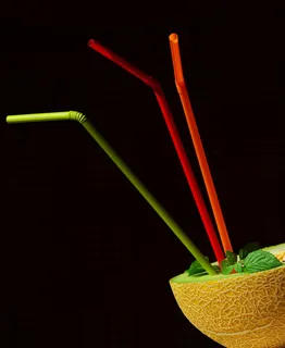 稻草、甜瓜、果汁、哈密瓜、甜瓜、果汁、甜瓜、点心、夏季