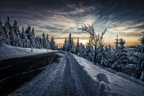 费希特尔伯格，冬天，雪，冬天，寒冷，艾斯克里斯塔勒，白色，冰冻