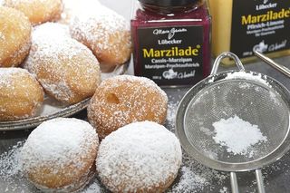 糖，食品，柏林，油炸，甜甜圈，杏仁糖，吕贝克，杏仁糖