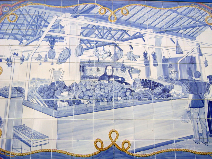 quarteira，cerâmica葡萄牙语，葡萄牙瓷砖，水果市场，瓷砖，mercado da fruta，mercado，azulejos