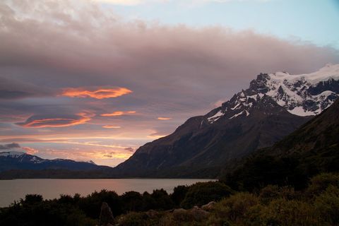 智利, Torres de paine, Y-150, 荒野, 雪, 云, 山, 地平线