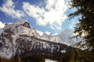 麝香猫、白云石、dolomiti superski、veneto、belluno、滑雪、冬季、景观