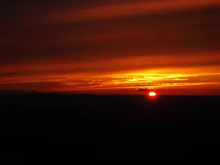 日出、日落、太阳、余辉、晨昏、天空、橙色、风景-自然