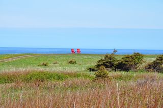 椅子，红色，户外，纽芬兰，加拿大，维斯塔，海洋，自然