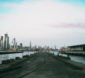 美国、霍博肯、纽约、新泽西、皮尔、河、帝国州、哈德逊