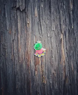 树、特写、树皮、角色、孩子、可爱、怪异、插图