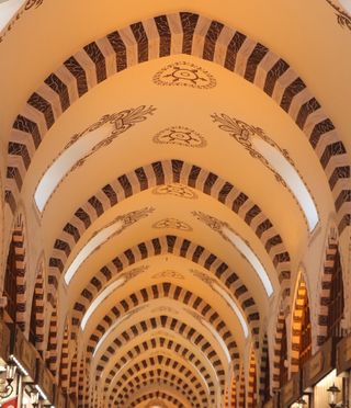 伊斯坦布尔misircarsi的bazaar，on，工作，建筑，天花板，圆顶