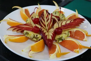 餐、菜、食物、植物、水果、烹饪、拼盘、柑橘类水果