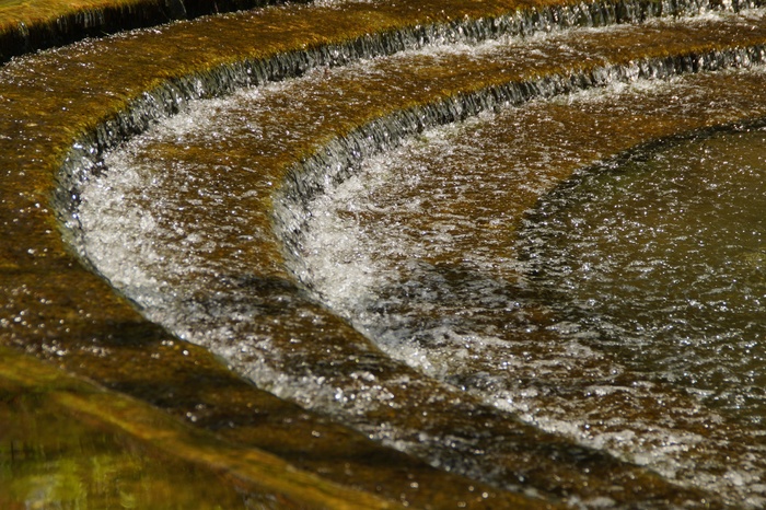 水梯、湖、池塘、公园、止痛药、水、流、边缘