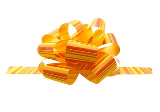 弓，礼物，包装，礼物，缎带，新，隔离，装饰