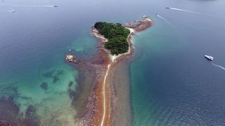 dji, 无人驾驶飞机, 空中, 岛, 香港, 水, 海, 土地