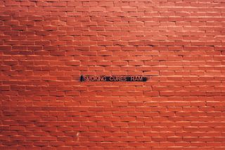 砖块，橙色，墙，砌砖，文本，通信，西文脚本，砖块